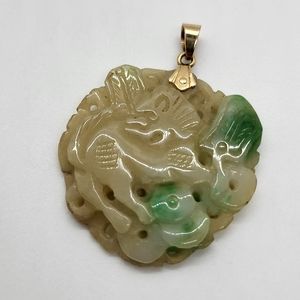 18kt jade dragon